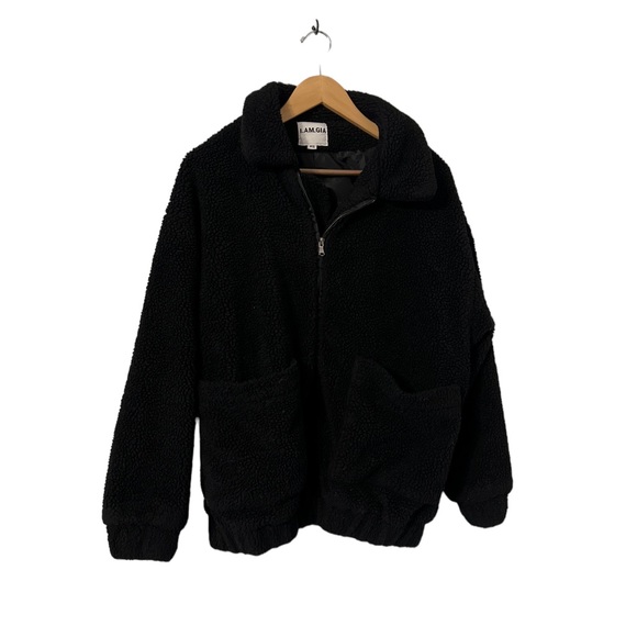 I.AM.GIA Pixie Black Sherpa Teddy Coat Jacket - Picture 6 of 9